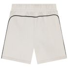 Boys Beige Logo Shorts, 2, hi-res