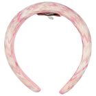 Girls White & Pink Zig Zag Headband, 1, hi-res