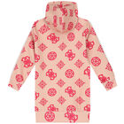 Girls Pink Logo Hooded Dress, 2, hi-res