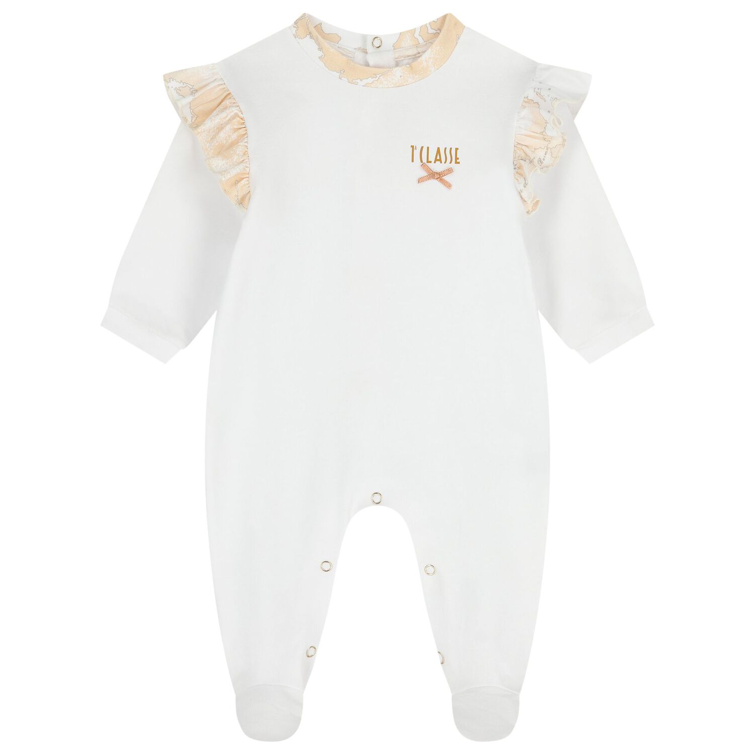 Baby Girls White & Beige Geo Map Gift Set, 1, hi-res