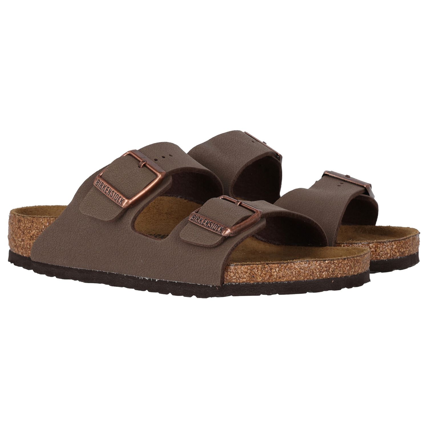 Brown Faux Leather Sandals, 1, hi-res image number null