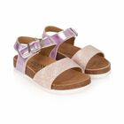 Girls Pink Logo Sandals, 1, hi-res