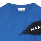 Boys Blue Zipped Logo T-Shirt, 2, hi-res