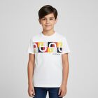 Boys White Logo T-Shirt, 1, hi-res