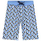Younger Boys White & Blue  Logo Bermuda Shorts, 2, hi-res