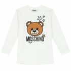 Girls Ivory Long Sleeved Logo Top, 1, hi-res