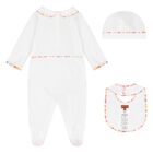 Baby Girls White Zigzag Babygrow Gift Set, 1, hi-res