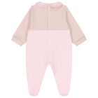 Baby Girls Pink Logo Babygrow & Hat Gift Set, 1, hi-res