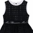 Girls Black Sleeveless Dress, 1, hi-res