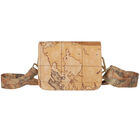 Girls Beige Geo Map Logo Handbag, 1, hi-res