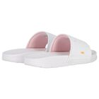 Girls White Logo Sliders, 1, hi-res