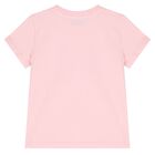 Girls Pink Teddy Bear Logo T-Shirt, 1, hi-res