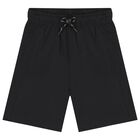 Boys White, Black & Beige Striped Shorts Set, 1, hi-res