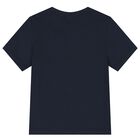 Boys Navy Blue Logo T-Shirt, 2, hi-res