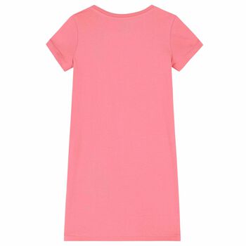 Girls Pink Logo Dress