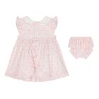 Baby Girls Pink & White Bow Dress Set, 1, hi-res