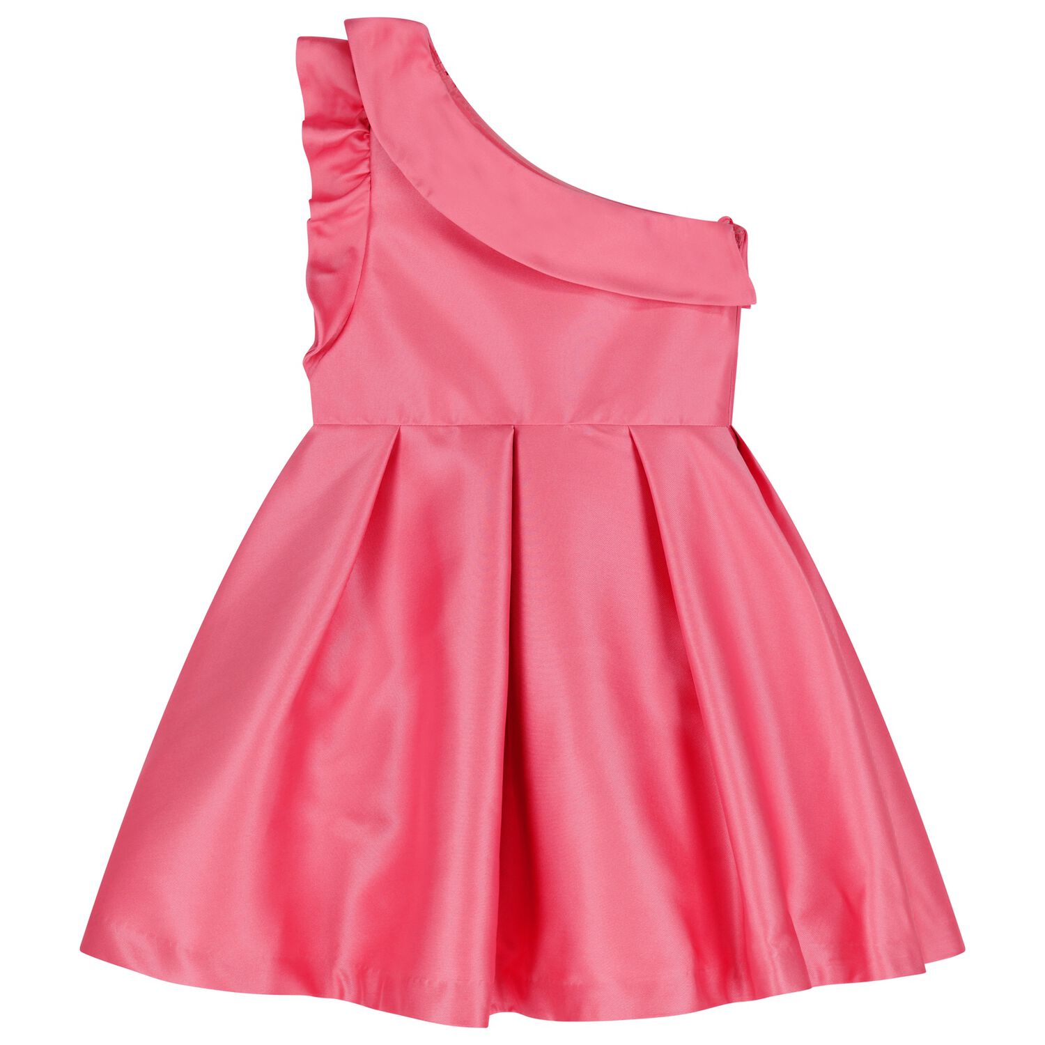 Girls Pink Asymmetric Dress, 1, hi-res