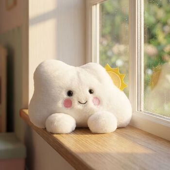 Girls Palm Pals White Summer Cloud Soft Toy (13CM)