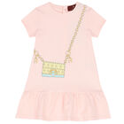 Younger Girls Pink Logo Bag Dress, 3, hi-res
