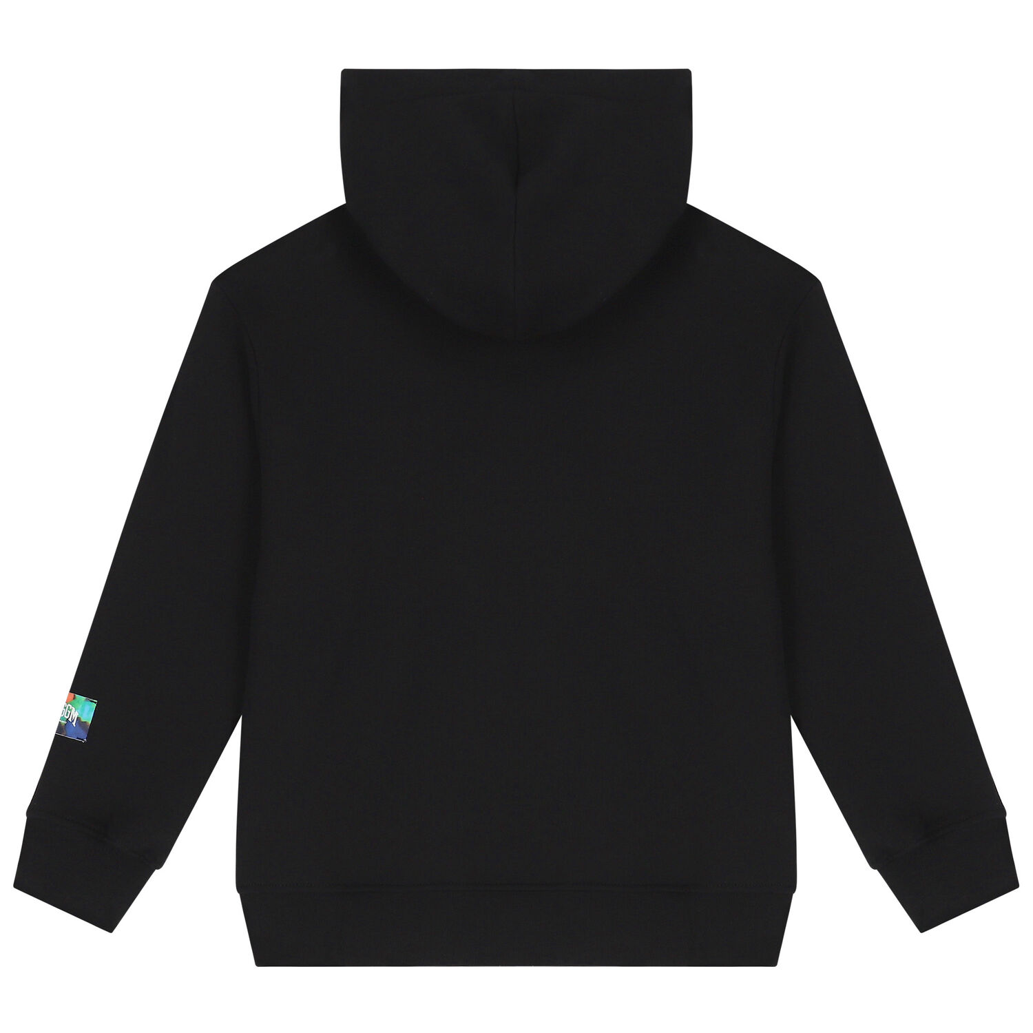Boys Black Logo Hooded Top, 1, hi-res