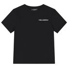Boys Mini Me Black Logo T-Shirts ( 2 Pack ), 1, hi-res