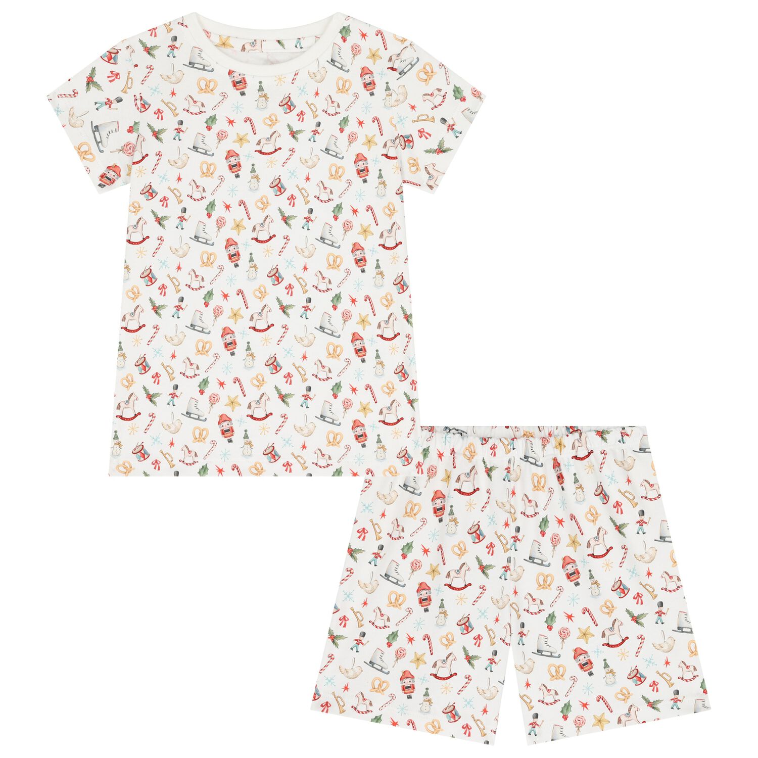 White Festive Pyjamas, 1, hi-res
