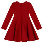 Girls Red Bow Dress, 1, hi-res