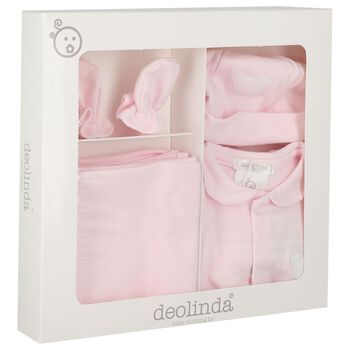 Baby Girls Pink Teddy Bear Babygrow Gift Set