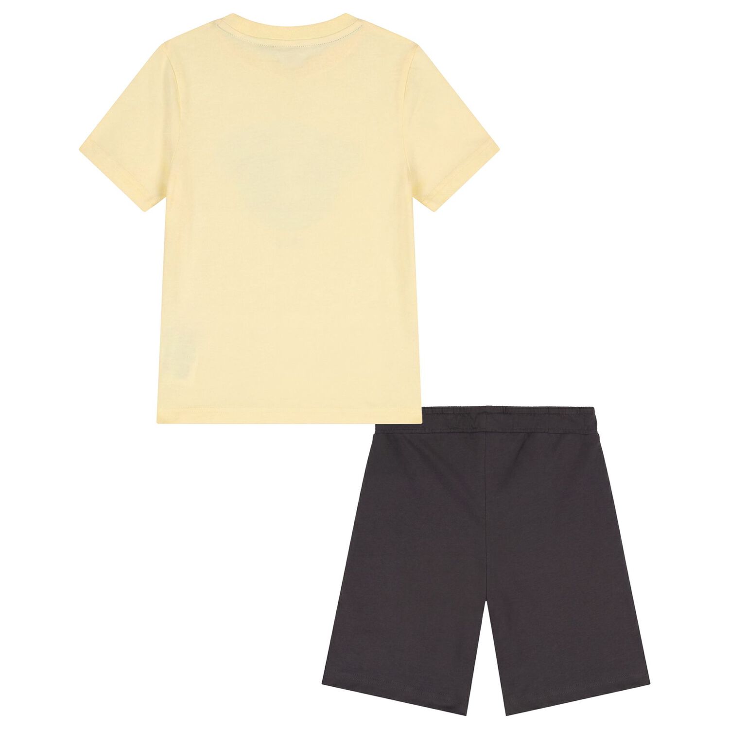 Boys Yellow & Grey Logo Shorts, 1, hi-res