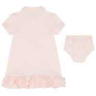 Baby Girls Pink Polo Dress Set, 3, hi-res