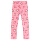 Girls Pink Floral & Fleece Leggings Set, 1, hi-res