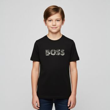 Boys Black Logo T-Shirt