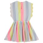 Girls Multi-Coloured Stripes Dress, 1, hi-res