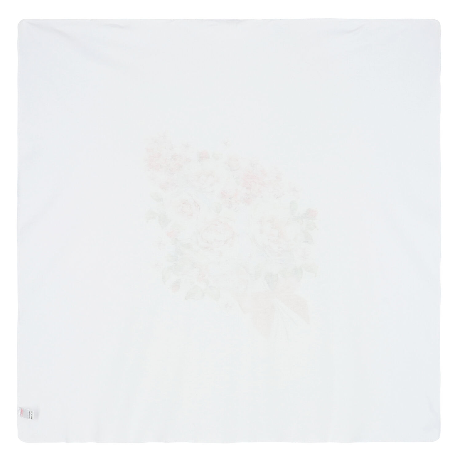 Baby Girls White Floral Blanket, 1, hi-res