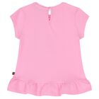 Younger Girls Pink Logo Heart T-Shirt, 2, hi-res