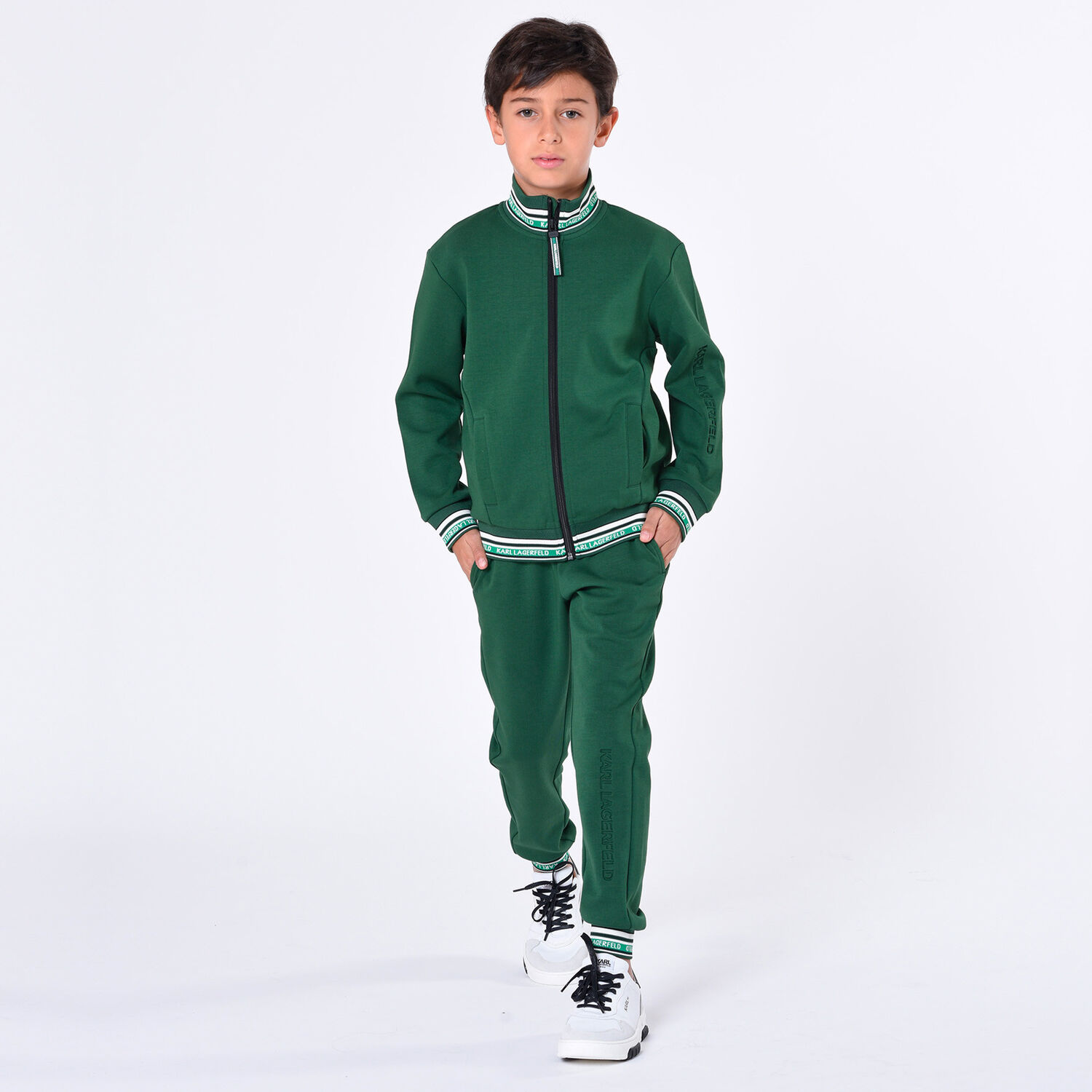 Boys Green Logo Joggers, 1, hi-res image number null