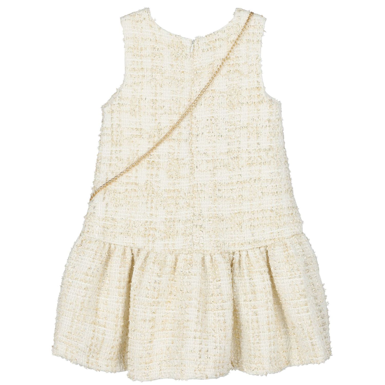 Girls Ivory & Gold Dress Set, 1, hi-res image number null