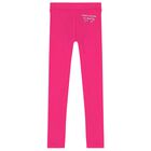 Girls Pink Logo Leggings, 1, hi-res