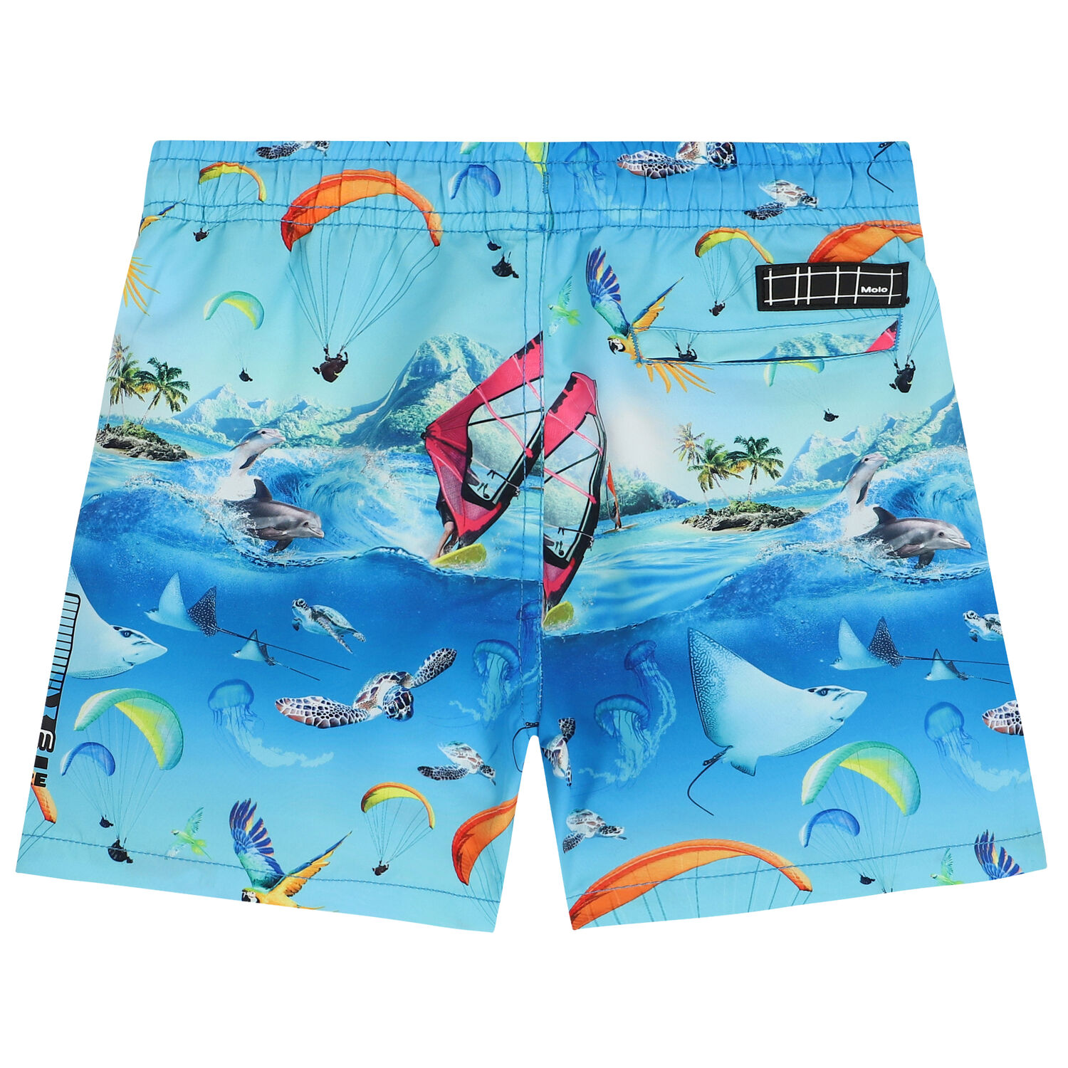 Boys Blue Animals Swim Shorts, 2, hi-res image number null