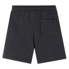 Boys Black Cotton Shorts, 2, hi-res