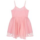 Girls Pink Chiffon Cape Dress Set, 1, hi-res
