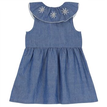 Younger Girls Blue Star Dress