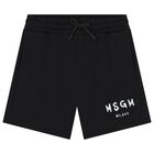 Boys Black Logo Shorts, 2, hi-res