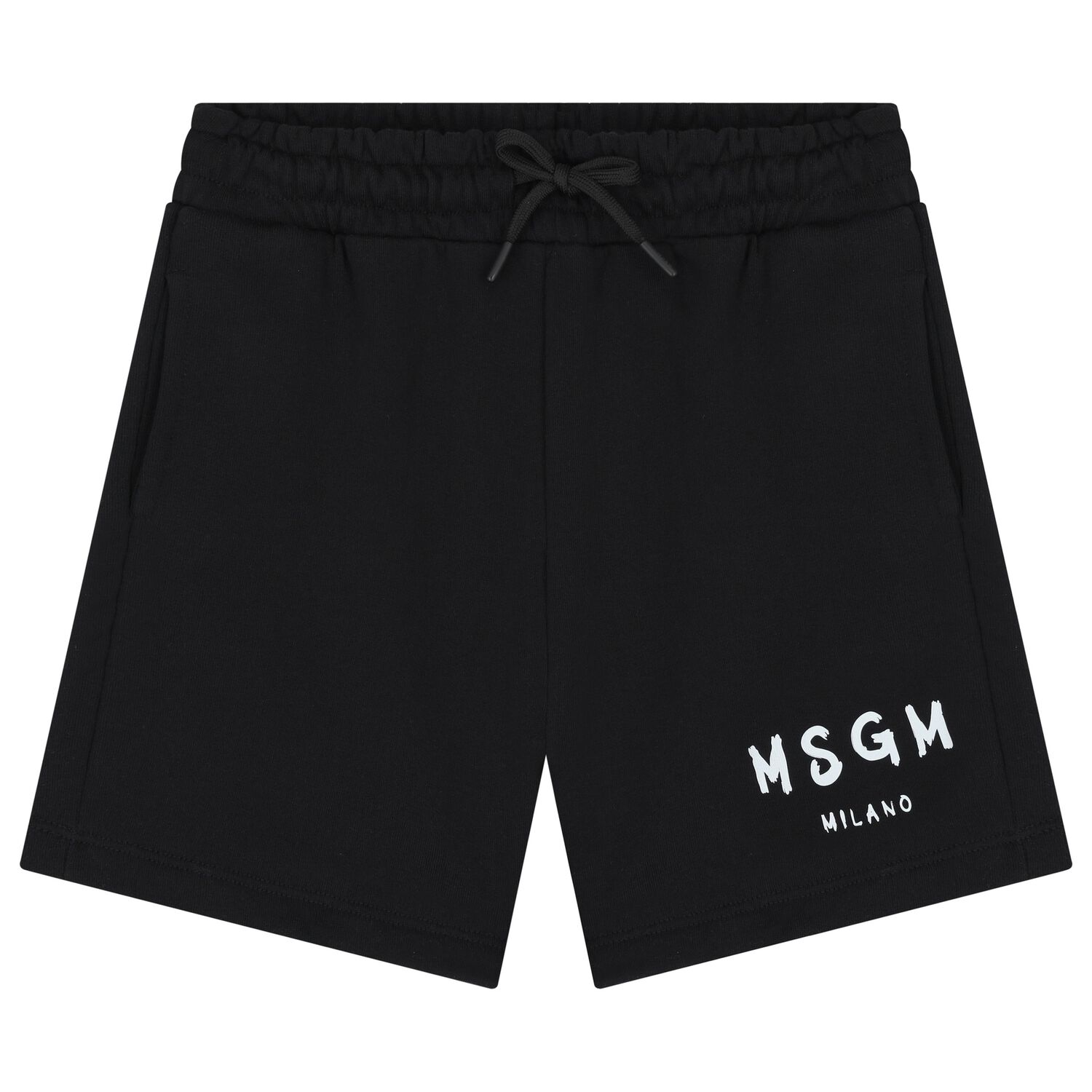 Boys Black Logo Shorts, 2, hi-res