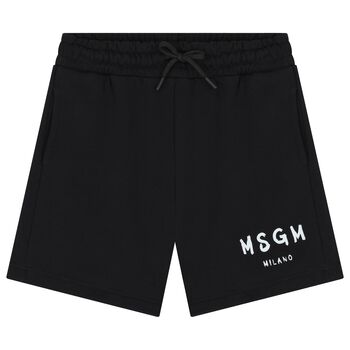 Boys Black Logo Shorts