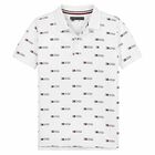 Boys White Logo Polo Shirt, 1, hi-res