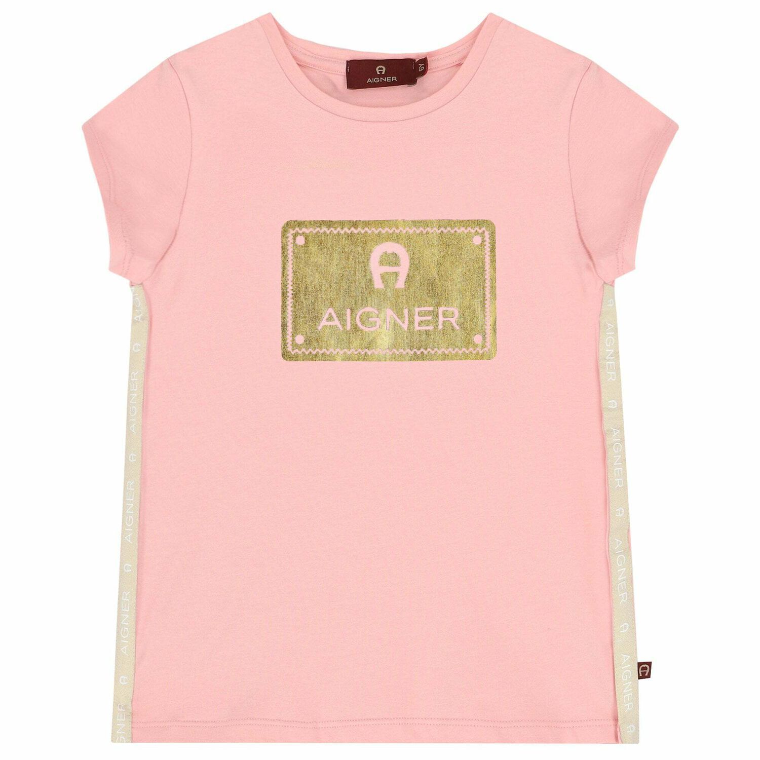 Girls Pink Logo T-shirt, 3, hi-res
