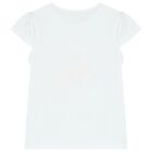 Girls White Teddy Bear T-Shirt, 1, hi-res
