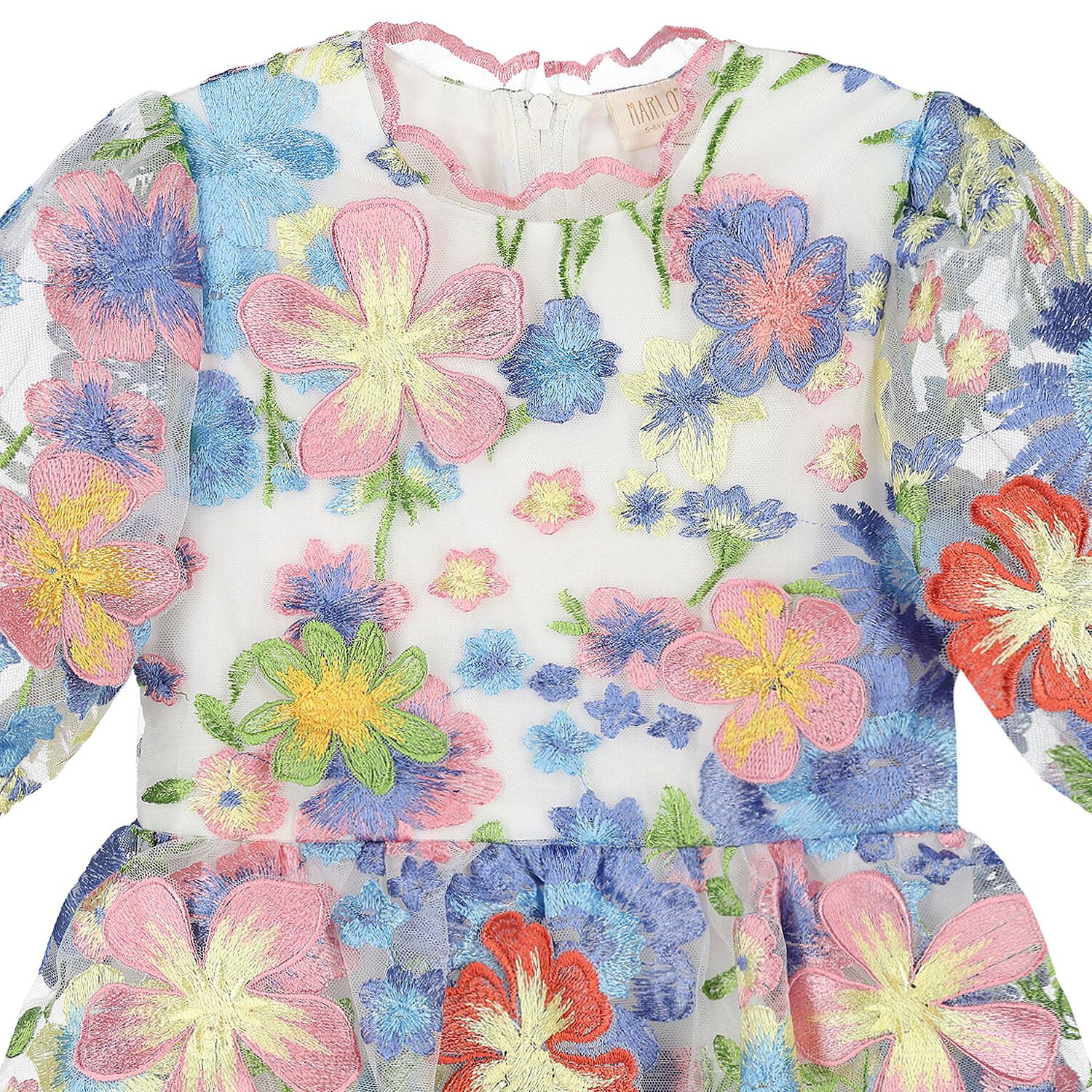 Girls Mutli-Coloured Floral Dress, 1, hi-res image number null