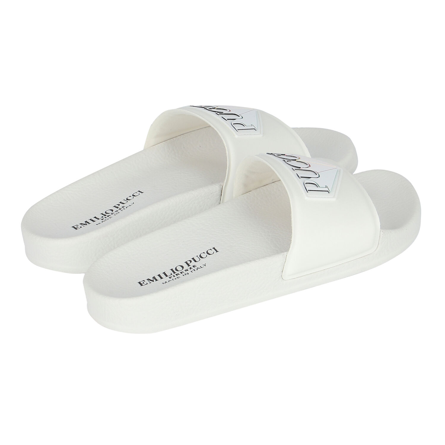 Girls White Logo Sliders, 1, hi-res